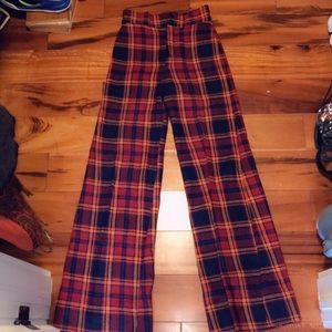 HIGH WAISTED PLAID PANTS SIZE 1